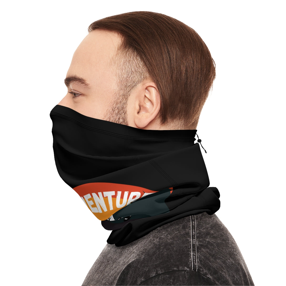 Winter Neck Gaiter With Drawstring